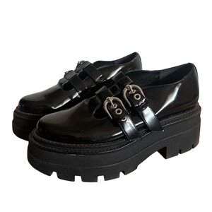 Circus NY by Sam Edelman Women's Bryce patent Mary Jane platform shoes in black